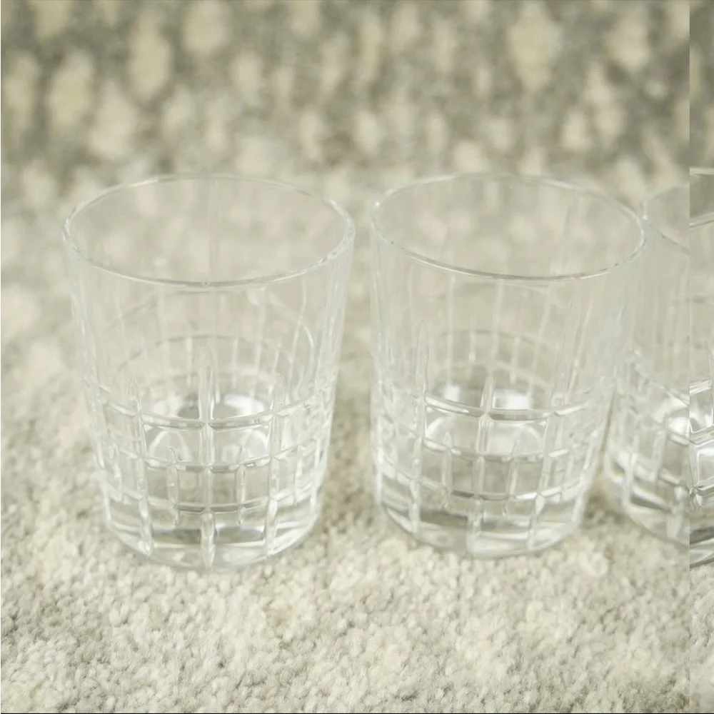 Lauren Ralph Lauren COCKTAIL PARTY Double Old Fashioned Whiskey Crystal 4 Pc NIB